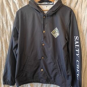 Salty Crew Black Windbreaker Jacket